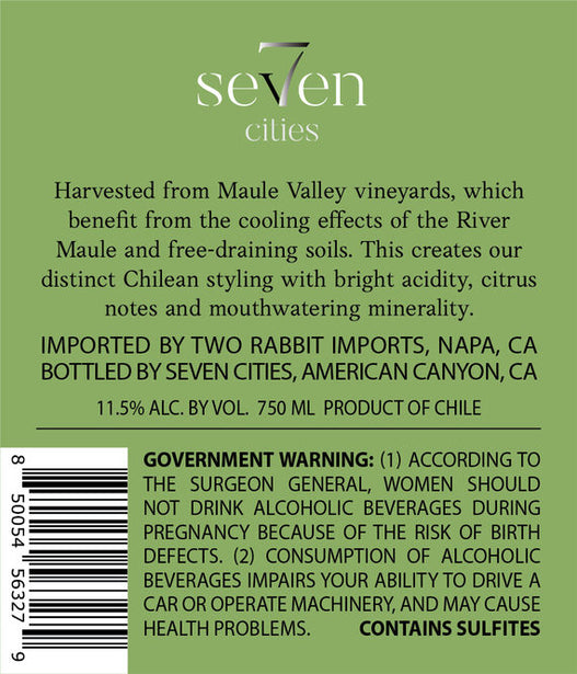 Seven Cities 2021 Sauvignon Blanc Maule Valley DO, Chile