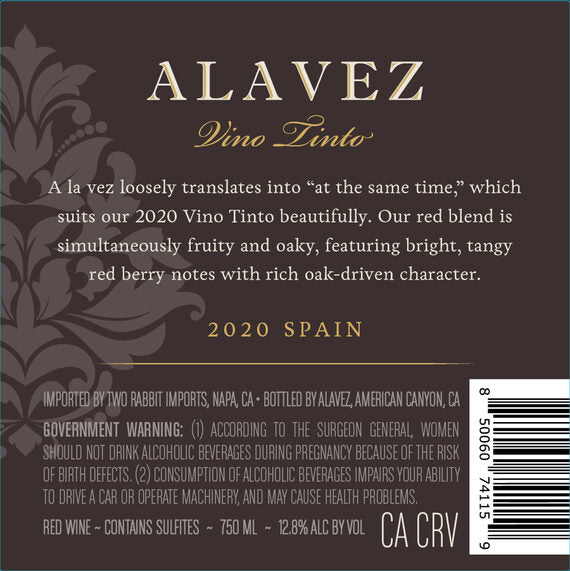 Alavez 2020 Garnacha - Tempranillo, Spain