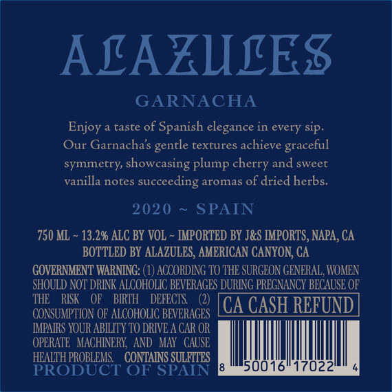 Alazules 2020 Garnacha, Spain