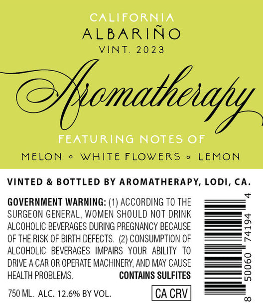 Aromatherapy 2023 Albariño, California