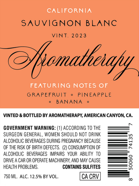 Aromatherapy 2023 Sauvignon Blanc, California