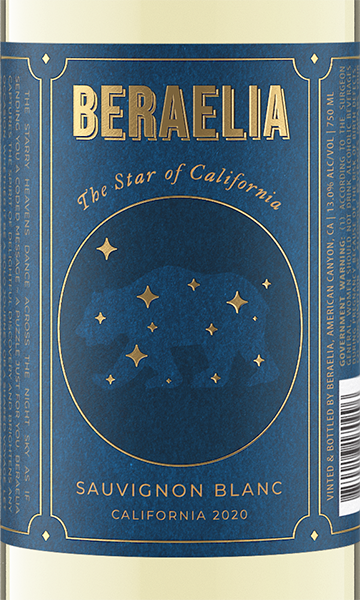 Beraelia 2020 Sauvignon Blanc, California