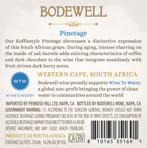 Bodewell 2024 Pinotage Western Cape, South Africa