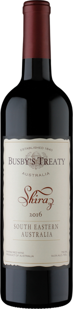 Busby's Treaty 2016 Shiraz South Eastern Australia Australia