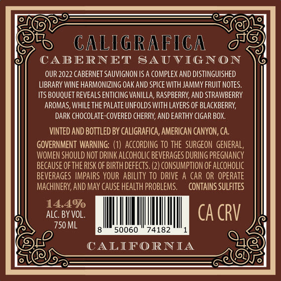 Caligrafica 2022 Cabernet Sauvignon, California