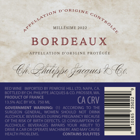Ch. Philippe Jacques & Co. 2022 Red Blend Bordeaux AOC, France