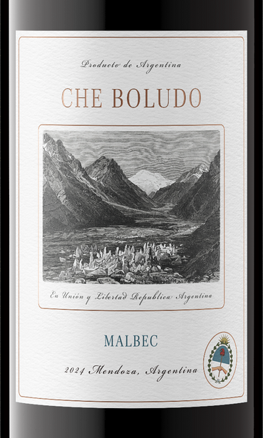 Che Boludo 2024 Malbec Front Label