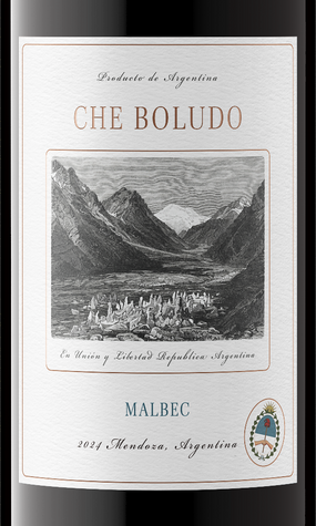 Che Boludo 2024 Malbec Front Label