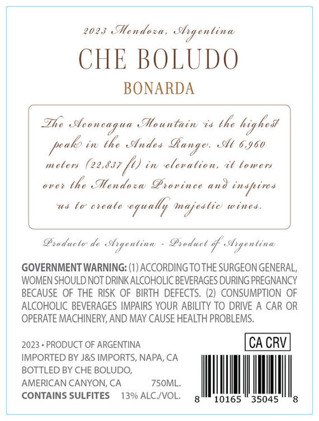 Che Boludo 2023 Bonarda Mendoza, Argentina