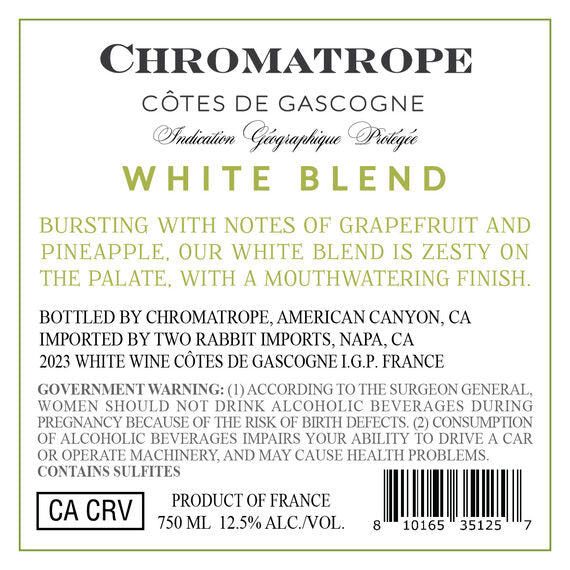 Chromatrope 2023 White Blend Côtes De Gascogne IGP, France