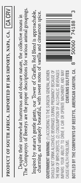 The Compaynys of Beestys 2021 Shiraz South Australia, Australia