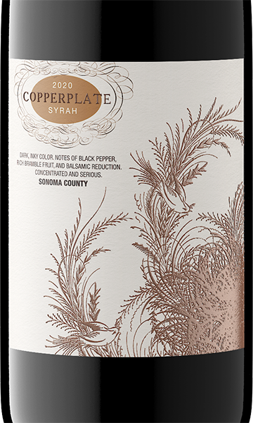 Copperplate 2020 Syrah Sonoma County, California
