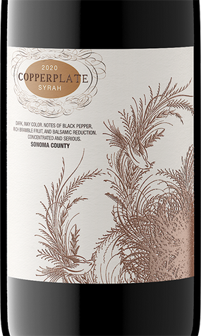 Copperplate 2020 Syrah Sonoma County, California