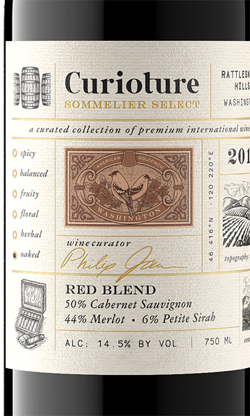 Curioture 2017 Cabernet – Merlot – Petite Sirah Rattlesnake Hills, Washington