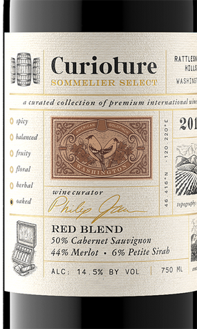 Curioture 2017 Cabernet – Merlot – Petite Sirah Rattlesnake Hills, Washington