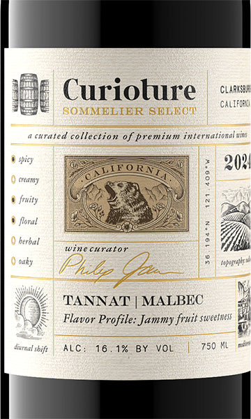 Curioture Tannat Malbec Front Label