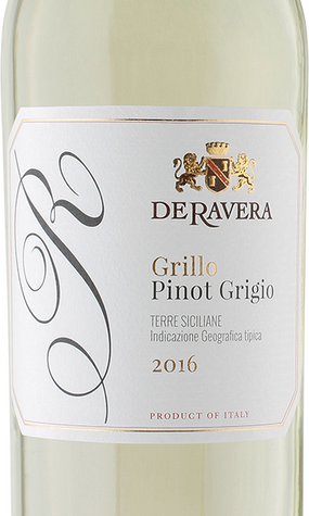 DeRavera 2016 Grillo-Pinot Grigio Terre Siciliane IGT Italy