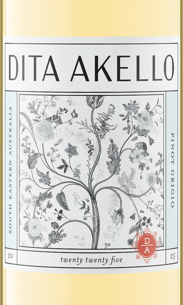 Dita Akello 2025 Pinot Grigio Front Label