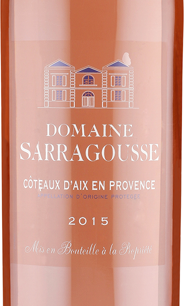 Domaine Sarragousse 2015 Rosé Coteaux d'Aix-en-Provence AOP France