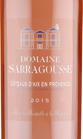 Domaine Sarragousse 2015 Rosé Coteaux d'Aix-en-Provence AOP France