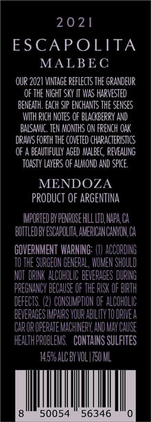 Escapolita 2021 Malbec Mendoza, Argentina