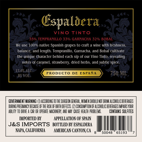 Espaldera 2020 Tempranillo - Garnacha - Bobal, Spain