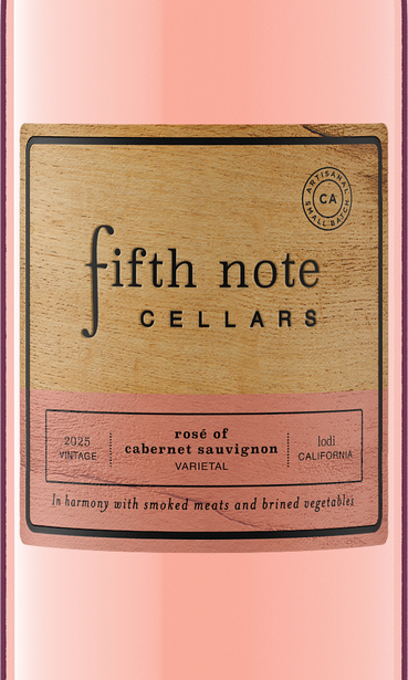Fifth Note Cellars Rosé of Cabernet Sauvignon label