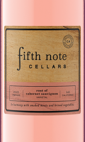 Fifth Note Cellars Rosé of Cabernet Sauvignon label