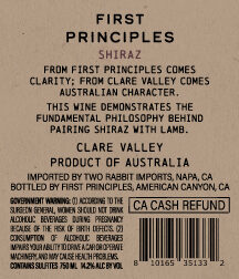 First Principles 2022 Shiraz Clare Valley, Australia