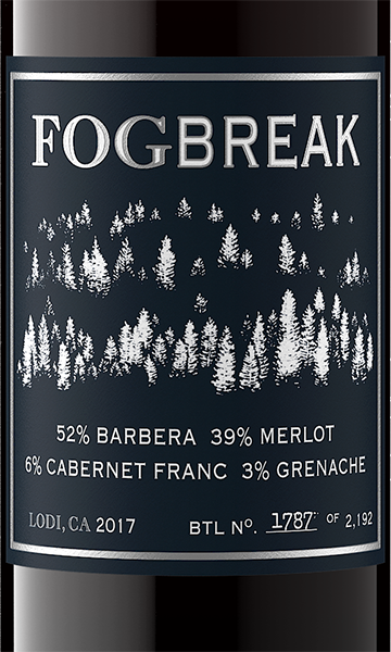 Fogbreak 2017 Barbera Merlot Cabernet Franc Grenache Lodi, California