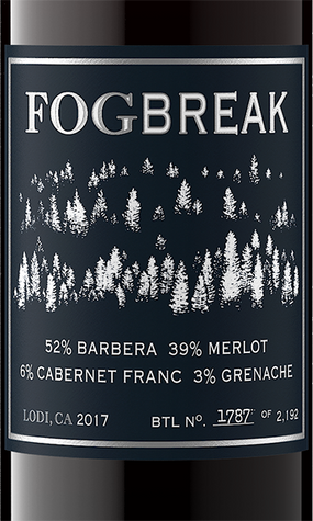 Fogbreak 2017 Barbera Merlot Cabernet Franc Grenache Lodi, California