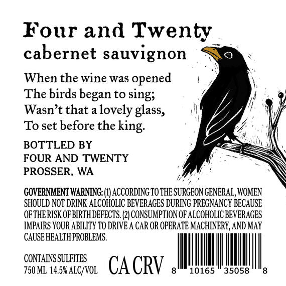 Four and Twenty 2022 Cabernet Sauvignon Columbia Valley, Washington
