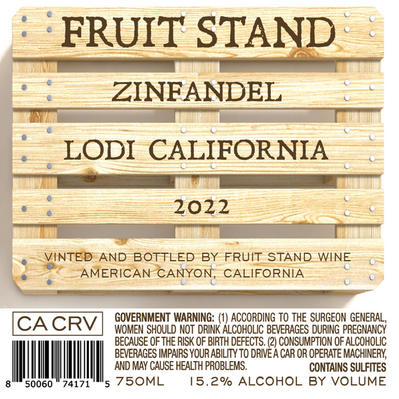 Fruit Stand 2022 Zinfandel Lodi, California