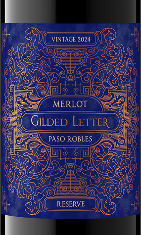 Gilded Letter Merlot Front Label