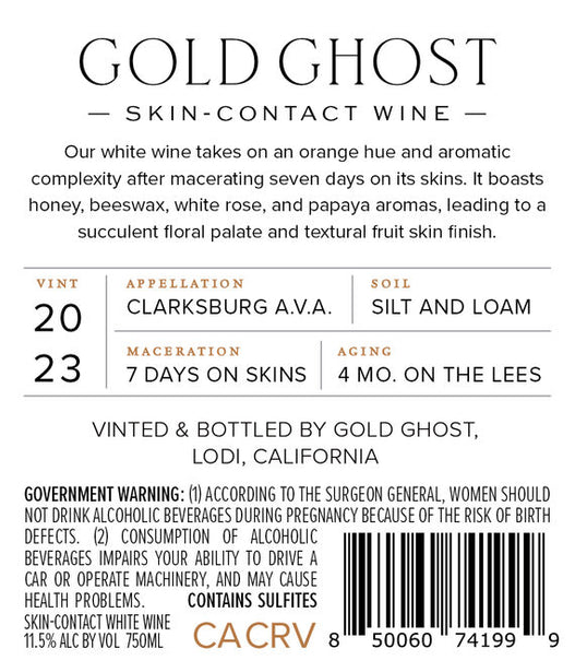 Gold Ghost 2023 Orange Clarksburg AVA, California