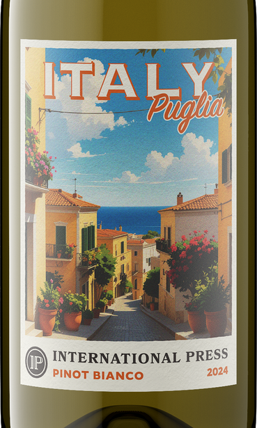 International Press 2024 Pinot Bianco Front Label