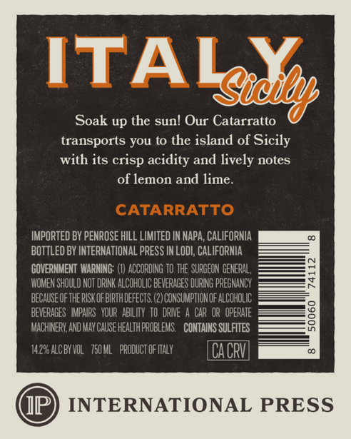 International Press 2021 Catarratto Terre Siciliane IGT, Italy