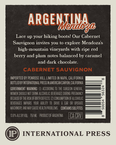 International Press 2019 Cabernet Sauvignon Mendoza, Argentina