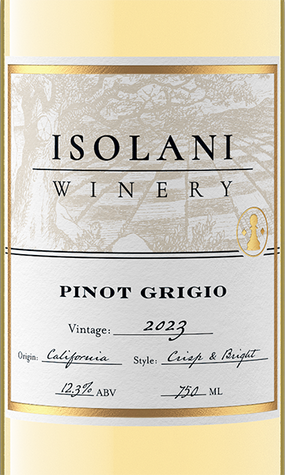 Isolani Winery 2023 Pinot Grigio, California