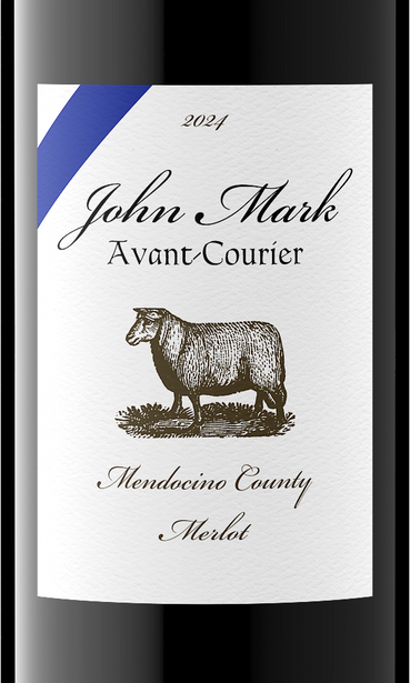 John Mark Avant-Courier 2024 Merlot Front Label
