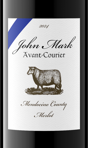 John Mark Avant-Courier 2024 Merlot Front Label