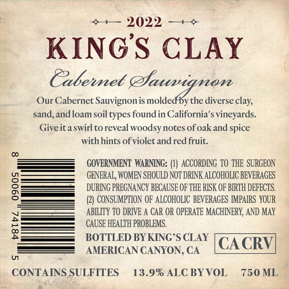 King's Clay 2022 Cabernet Sauvignon, California