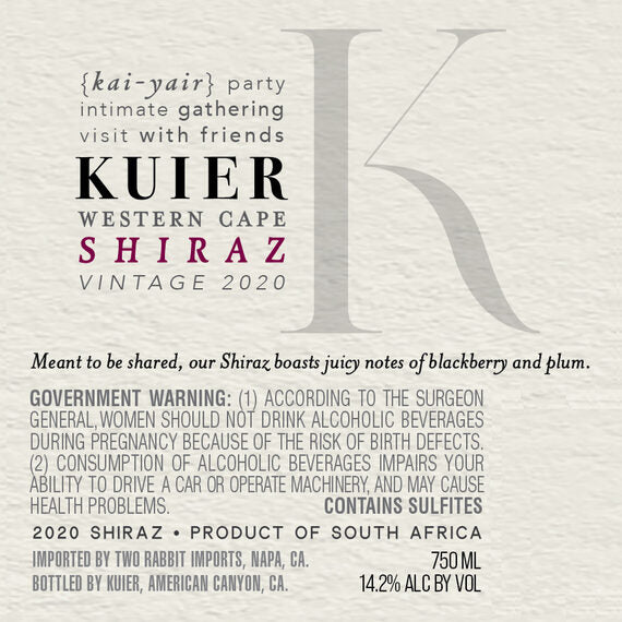Kuier 2020 Shiraz Western Cape, South Africa