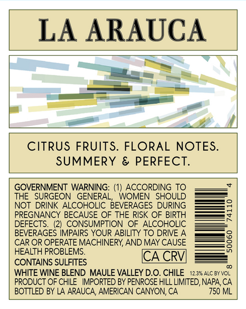La Arauca 2021 White Blend Maule Valley DO, Chile