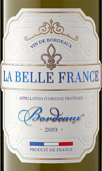 La Belle France 2019 Bordeaux Blanc Bordeaux AOP, France