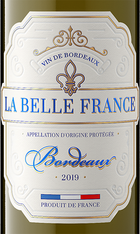 La Belle France 2019 Bordeaux Blanc Bordeaux AOP, France