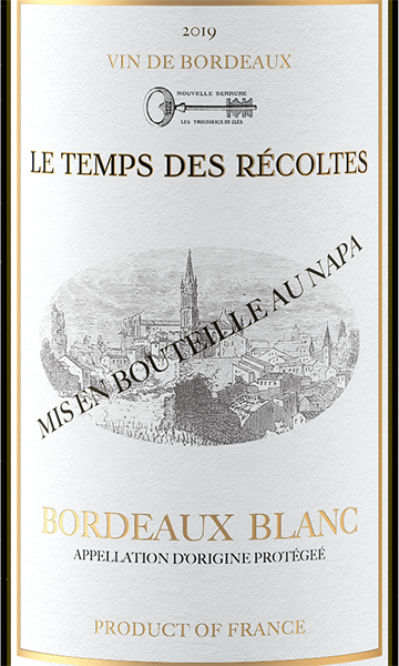 Le Temps des Récoltes 2019 Bordeaux Blanc Bordeaux AOP, France