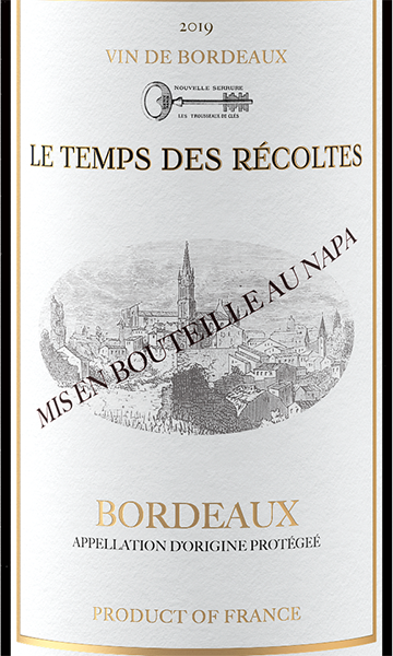 Le Temps des Récoltes 2019 Bordeaux Rouge Bordeaux AOP, France