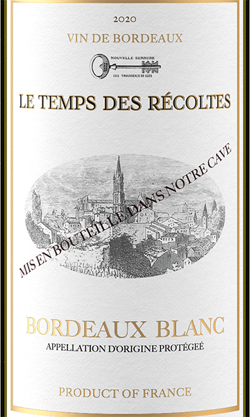 Le Temps des Récoltes 2020 Bordeaux Blanc Bordeaux AOP, France