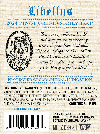 Libellus 2024 Pinot Grigio Back Label